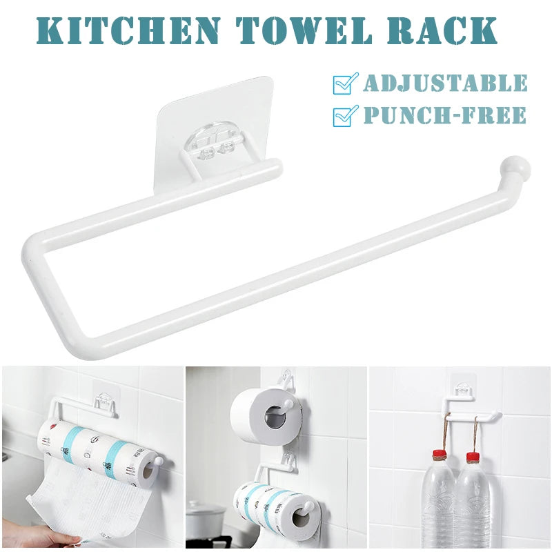 Hanging Toilet Roll/Paper Towel Holder Rack