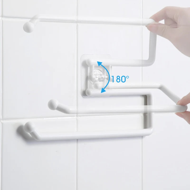 Hanging Toilet Roll/Paper Towel Holder Rack