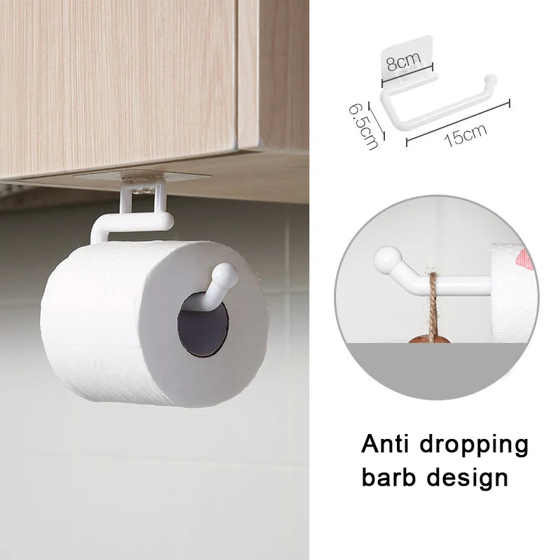 Hanging Toilet Roll/Paper Towel Holder Rack