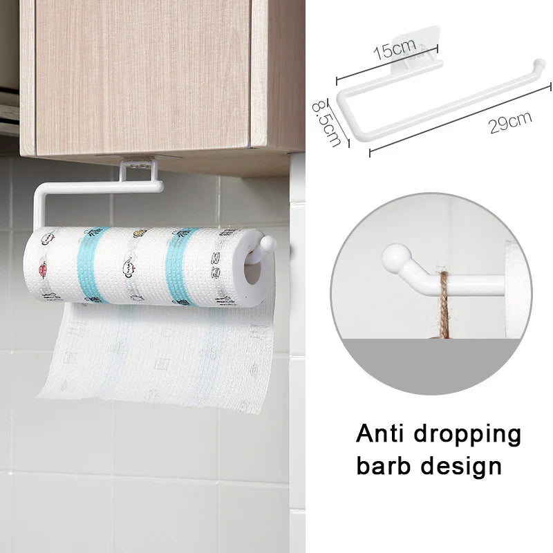 Hanging Toilet Roll/Paper Towel Holder Rack