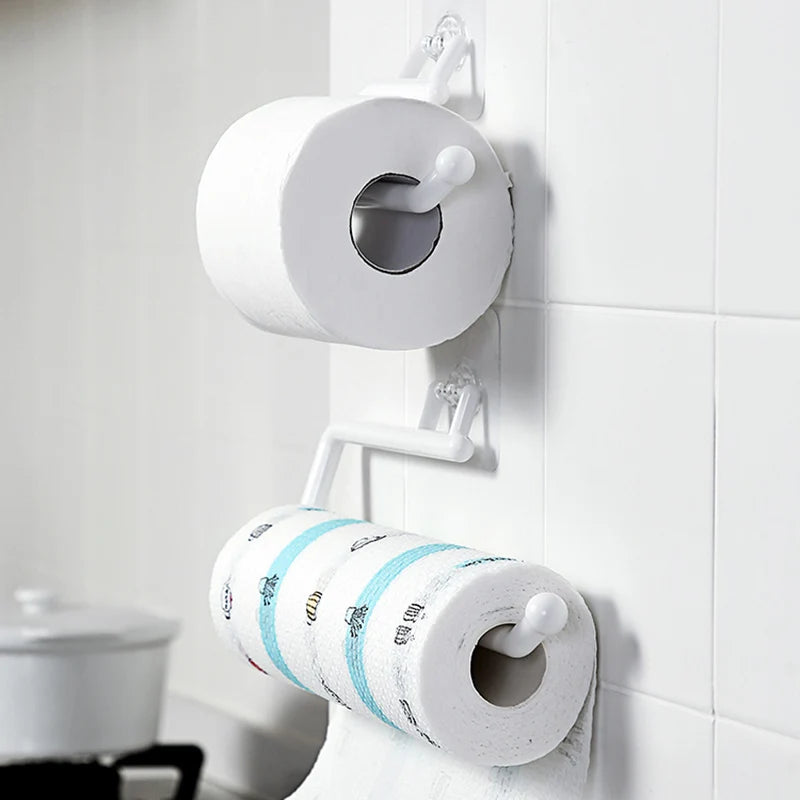 Hanging Toilet Roll/Paper Towel Holder Rack