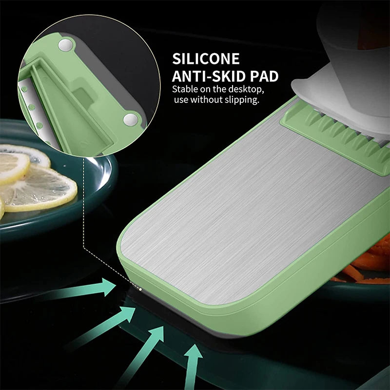 6-In-1 Multifunctional Ratchet Vegetable Slicer Shredder Grater