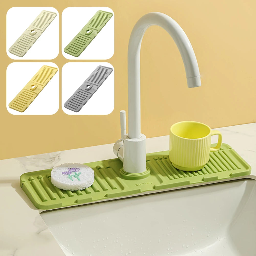 Silicone Faucet Countertop Protector for Kitchen and Bathroom Sink