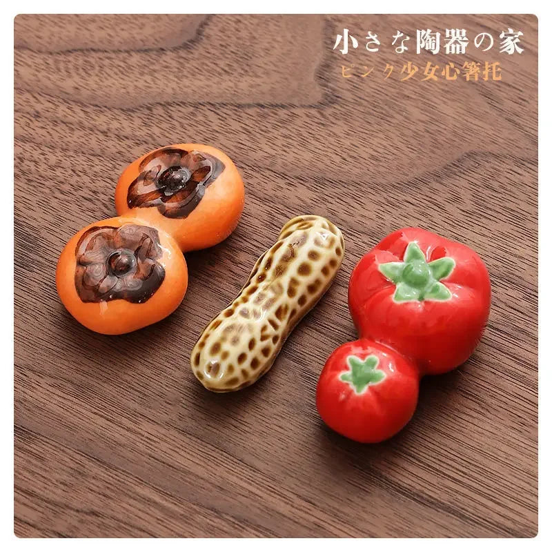 3pcs/set Ceramic Chopstick Rest