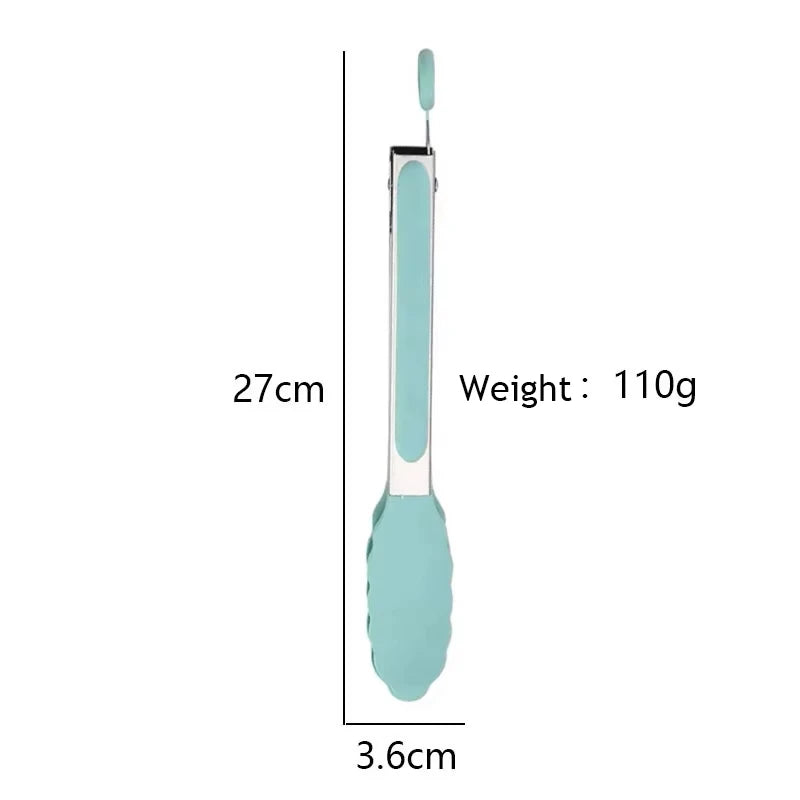 Stainless Steel Silicone Grilling Tongs