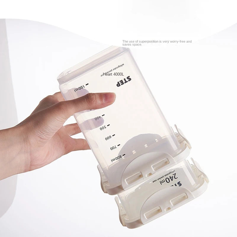 4 Sizes Food Storage Containers Sealed Air Tight for Cereals, Grains, Flour, Sugar, Etc