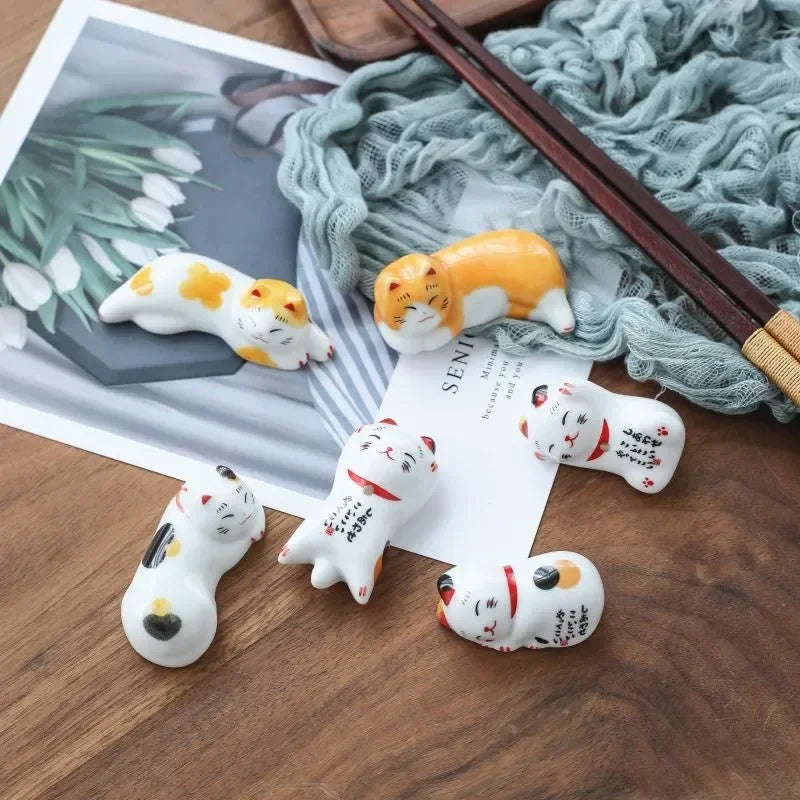 3pcs/set Ceramic Chopstick Rest