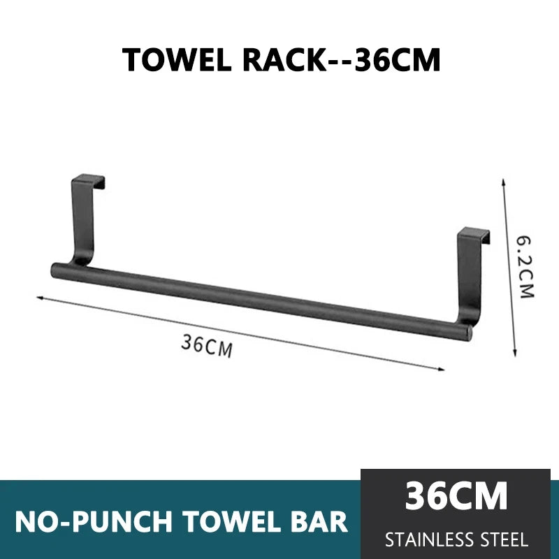 Kitchen Towel Holder Over The Door Towel Rail Hanging Rack