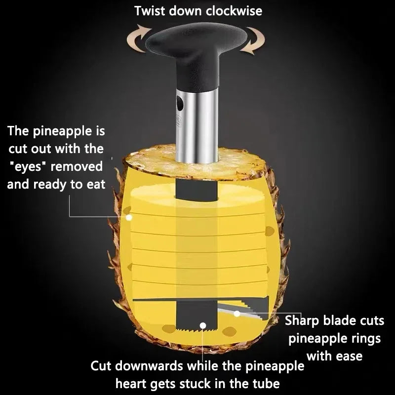 Pineapple Corer/Slicer Stainless Steel Easy To Use Pineapple Tool