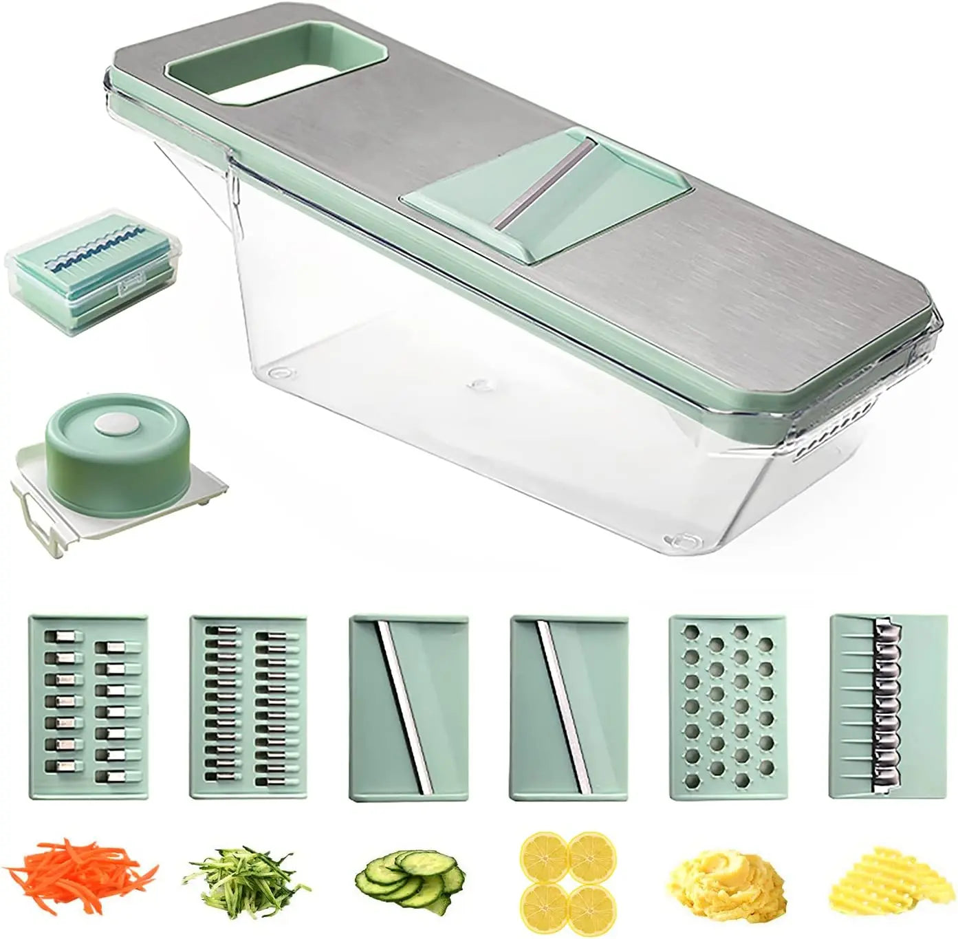 6-In-1 Multifunctional Ratchet Vegetable Slicer Shredder Grater