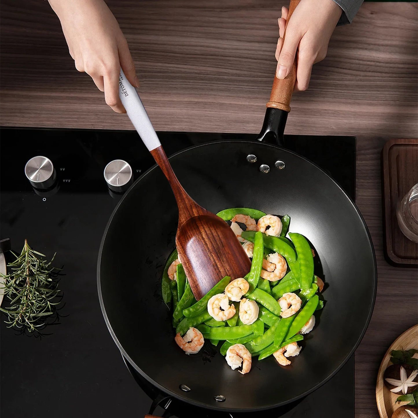Wooden Cooking and Serving Spoons