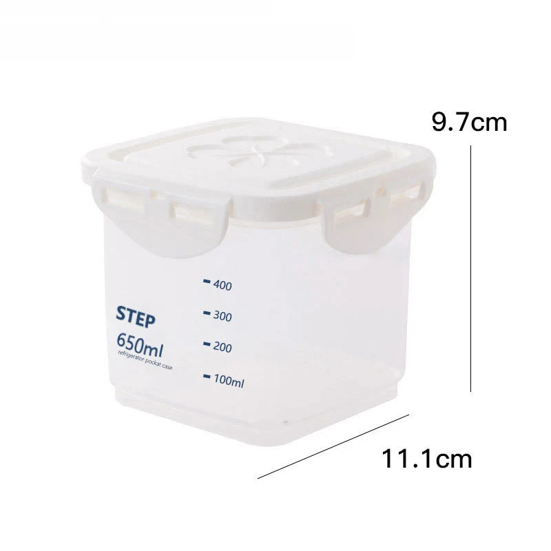 4 Sizes Food Storage Containers Sealed Air Tight for Cereals, Grains, Flour, Sugar, Etc