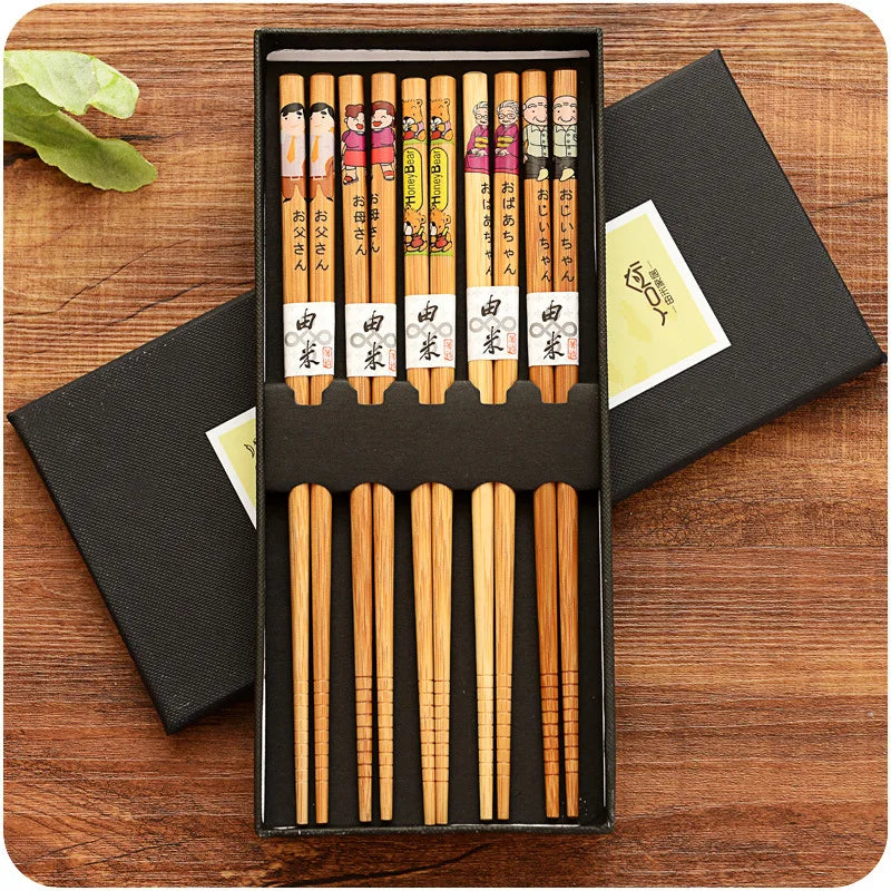 5 Pair Various Styles Japanese Chopsticks