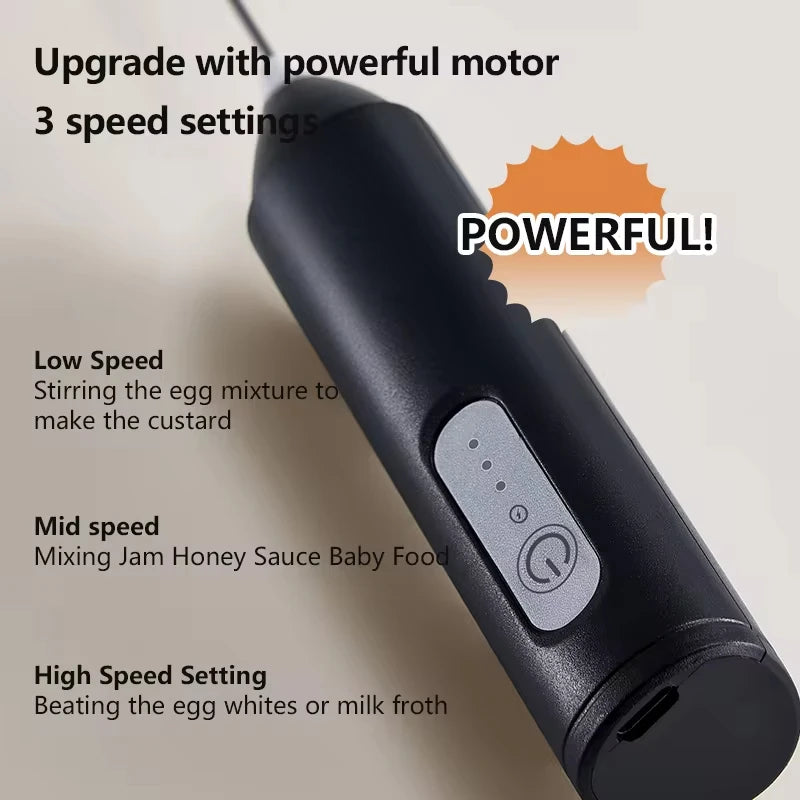 Electric Handheld USB Rechargeable Whisk Egg Beater/Milk Frother