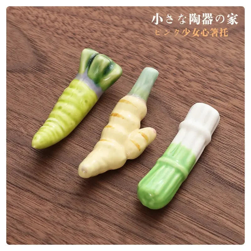 3pcs/set Ceramic Chopstick Rest