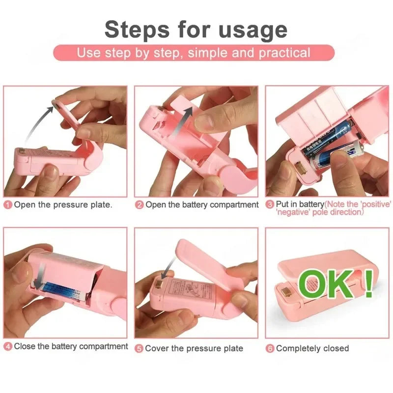 Portable Bag Sealing Machine, Handheld Food Storage Bag Sealer