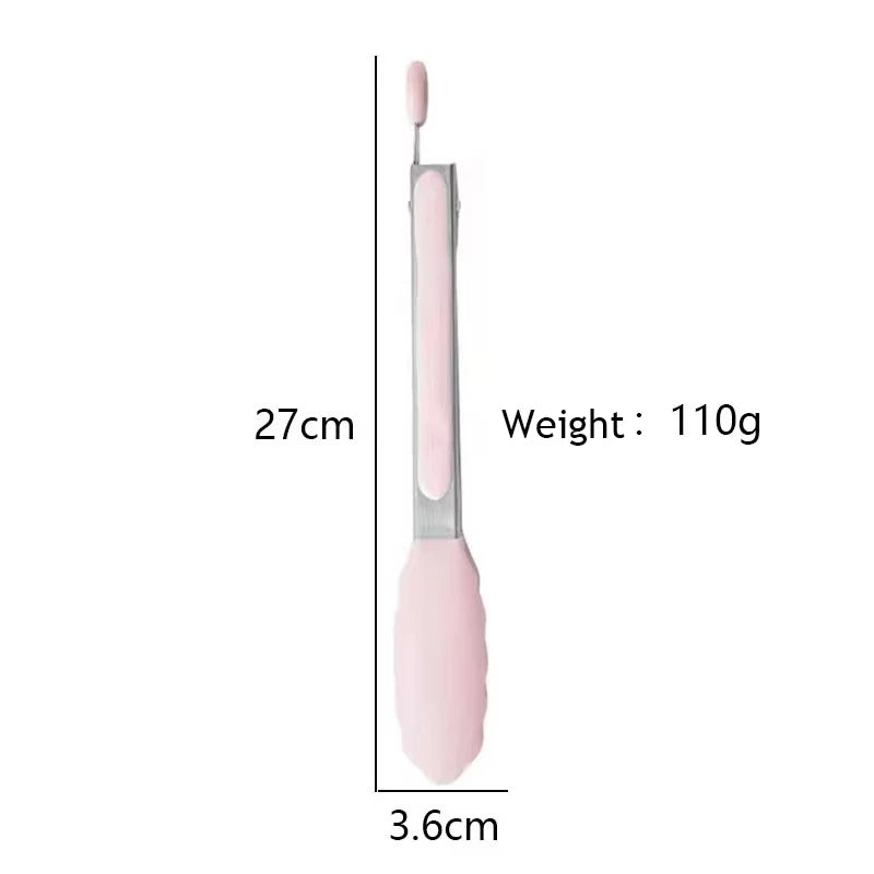Stainless Steel Silicone Grilling Tongs