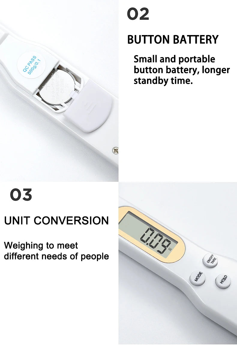 Electronic Spoon Scale Digital Measuring Spoon 0.1-500g