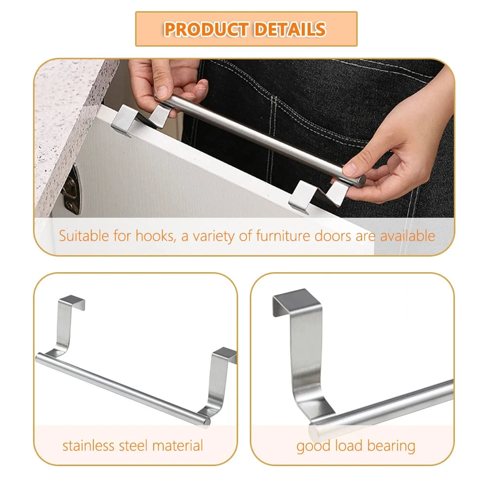 Kitchen Towel Holder Over The Door Towel Rail Hanging Rack