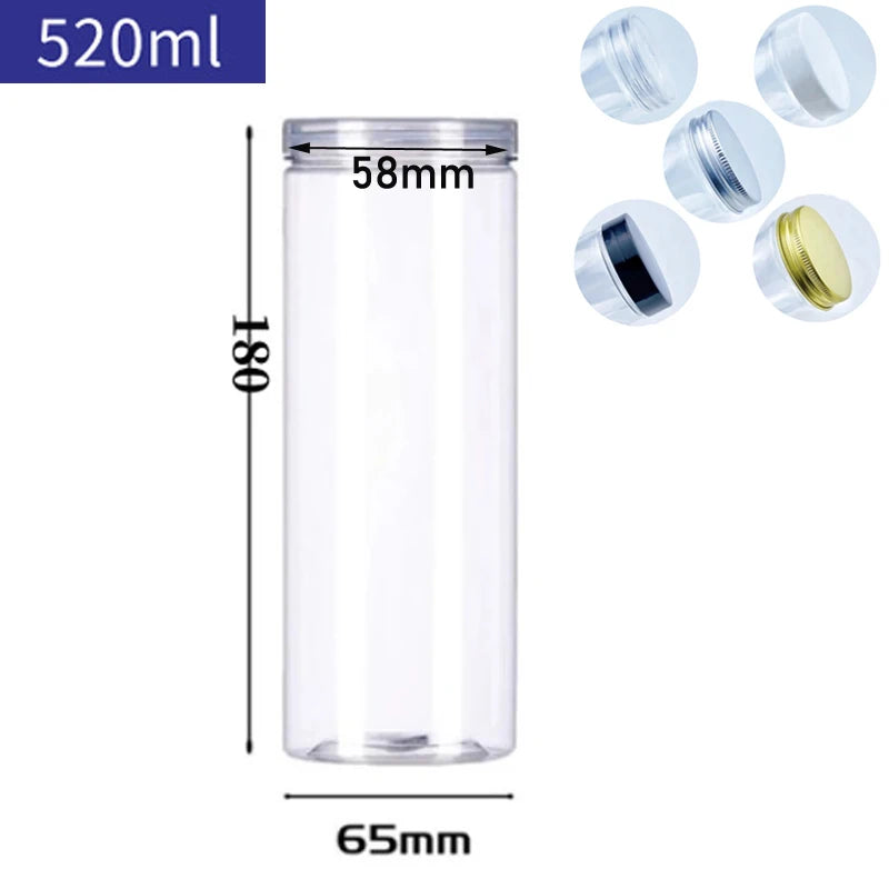 Round Sealed Transparent Jars