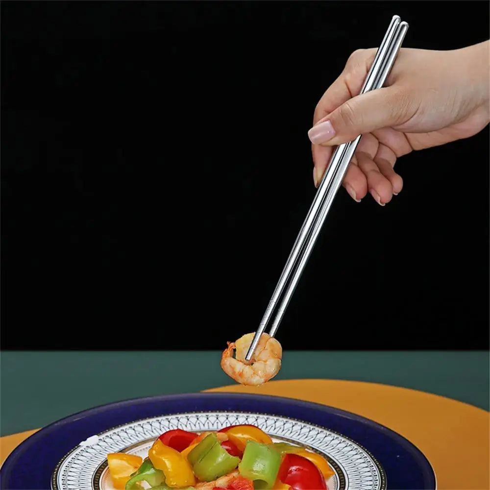 10PCS Stainless Steel Reusable Chopsticks