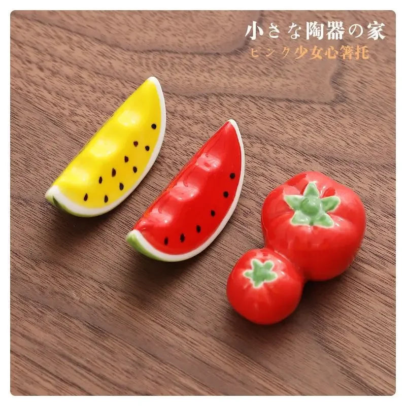 3pcs/set Ceramic Chopstick Rest