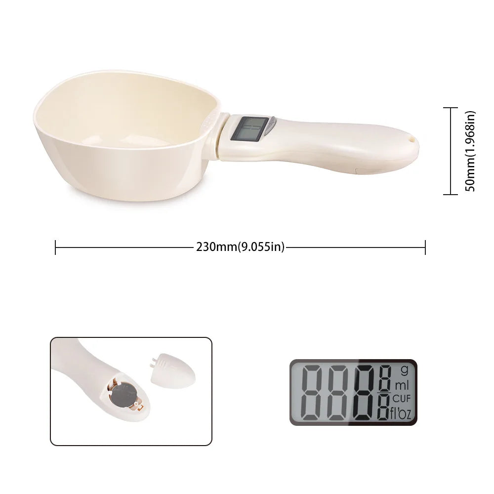 Digital Weigh Food Scoop 1g-800g Kitchen Or Pet Food Digital Screen Measuring Scoop