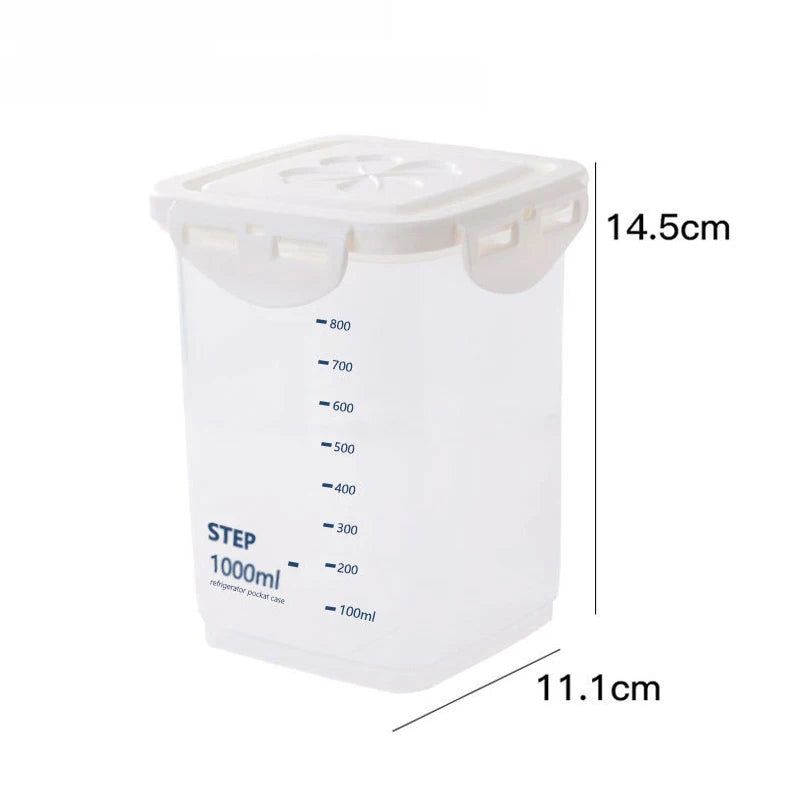 4 Sizes Food Storage Containers Sealed Air Tight for Cereals, Grains, Flour, Sugar, Etc