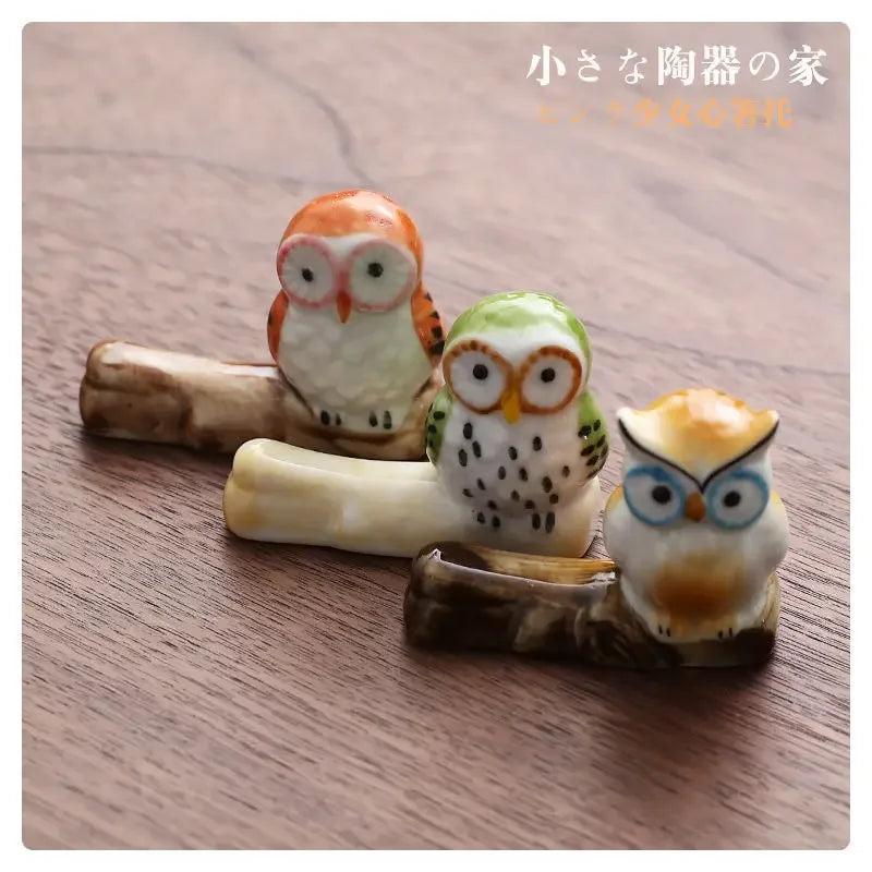 3pcs/set Ceramic Chopstick Rest