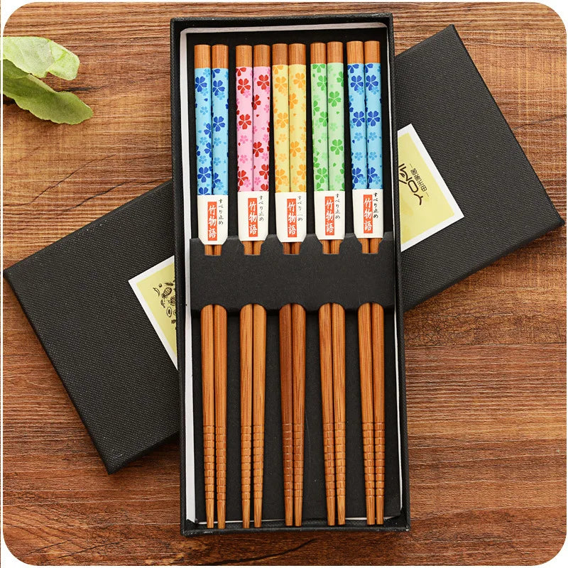 5 Pair Various Styles Japanese Chopsticks