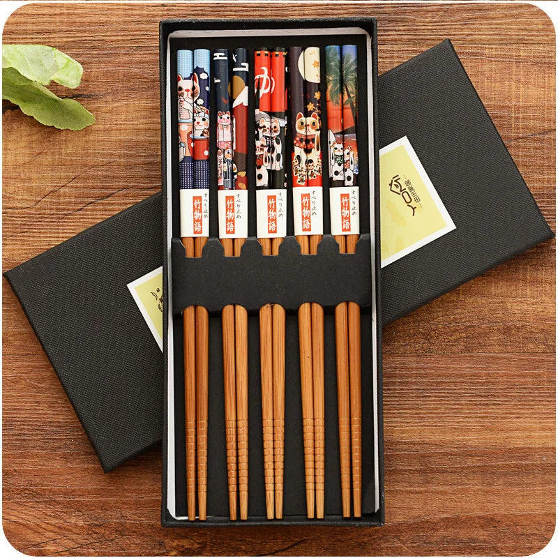 5 Pair Various Styles Japanese Chopsticks
