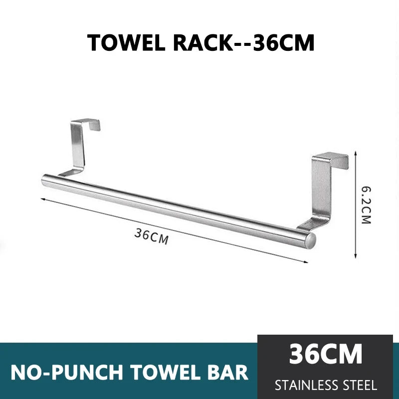 Kitchen Towel Holder Over The Door Towel Rail Hanging Rack