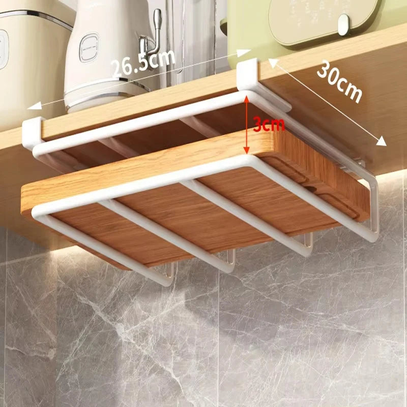 Under Cupboard Paper Towel, Utensil & Rags Hanger