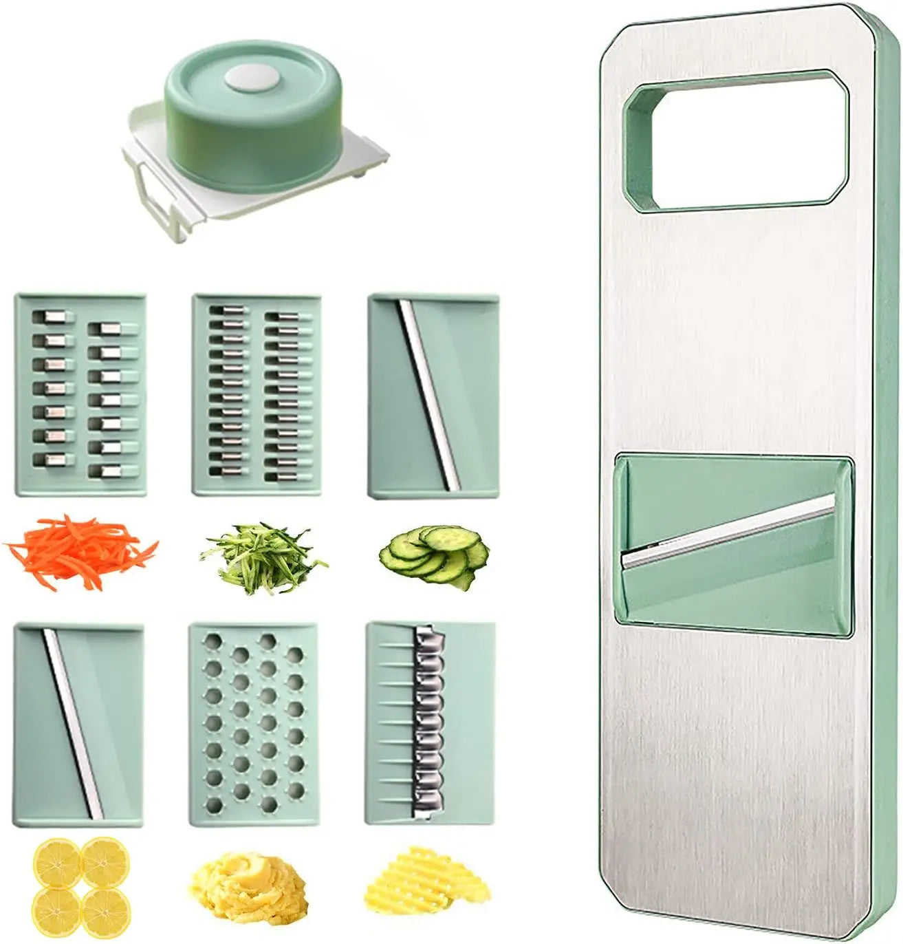 6-In-1 Multifunctional Ratchet Vegetable Slicer Shredder Grater
