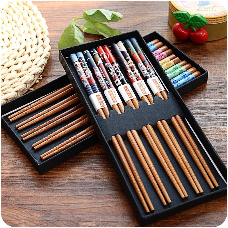 5 Pair Various Styles Japanese Chopsticks