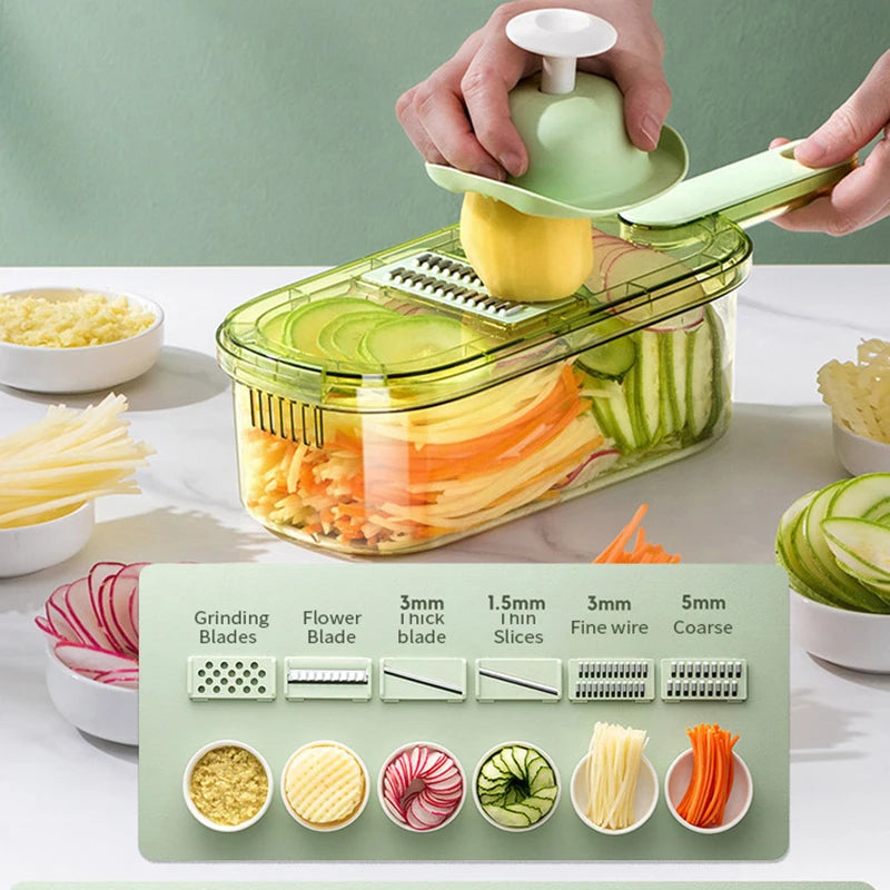 Multifunction 7 in 1 Vegetable Cutter & Grater