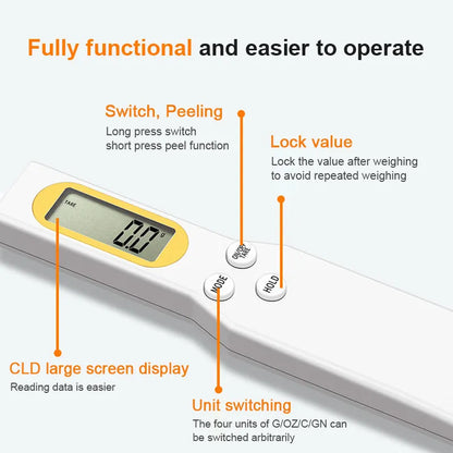 Electronic Spoon Scale Digital Measuring Spoon 0.1-500g