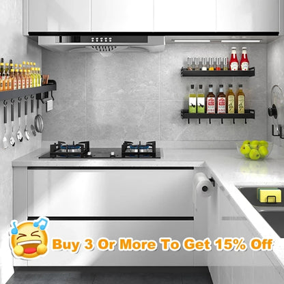 Wall Mounted Kitchen Organizer & Spice Rack