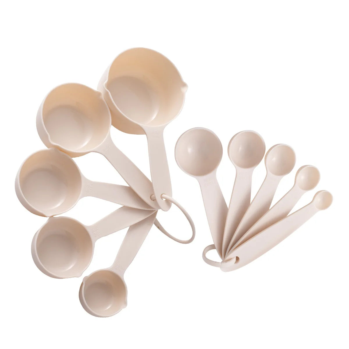 10Pcs/Set Plastic Food-Safe Measuring Spoons