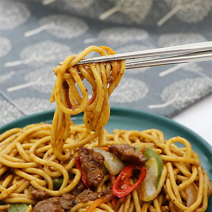 10PCS Stainless Steel Reusable Chopsticks