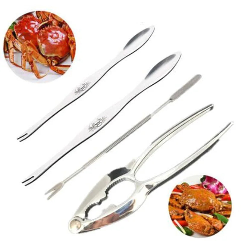 4Pcs/Set Stainless Steel Crab/Seafood Tools