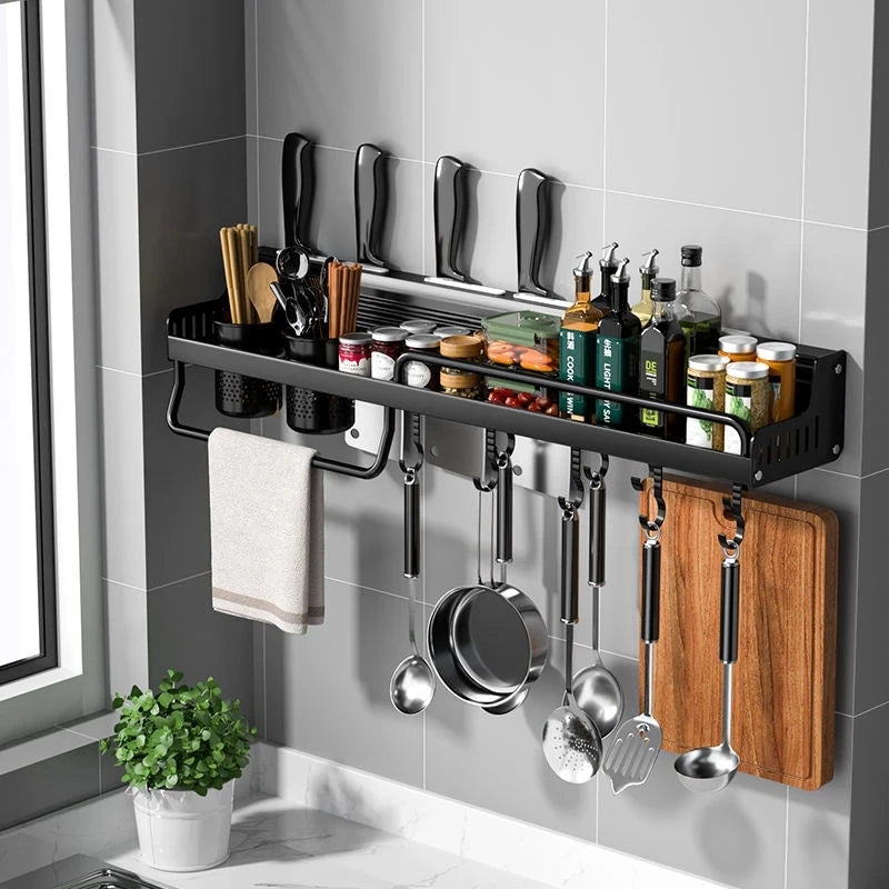 Wall Mounted Kitchen Organizer & Spice Rack
