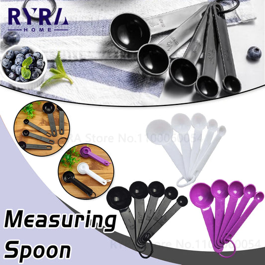 5Pcs/Set Plastic Food-Safe Measuring Spoons