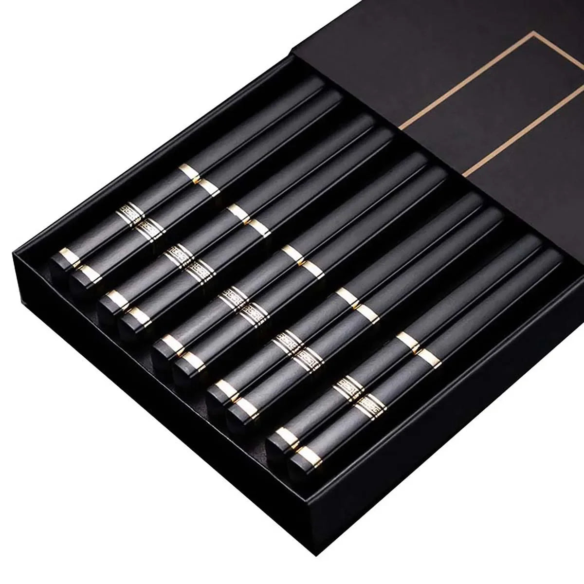 5 Pairs Alloy Stainless Steel Chopsticks