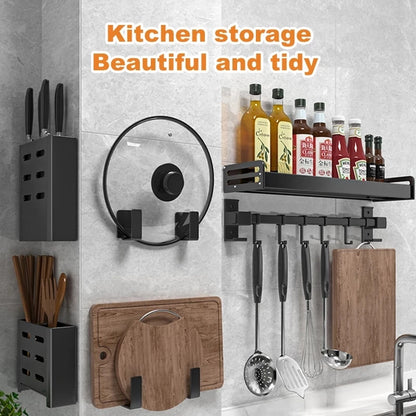 Wall Mounted Kitchen Organizer & Spice Rack