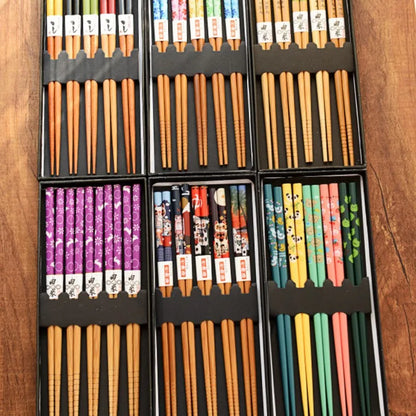 5 Pair Various Styles Japanese Chopsticks