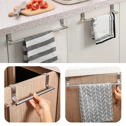 Kitchen Towel Holder Over The Door Towel Rail Hanging Rack