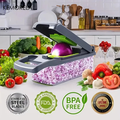 Multi-Use Slicer, Cutter And Shredder, Ratchet Grater Fruit & Vegetable Processor