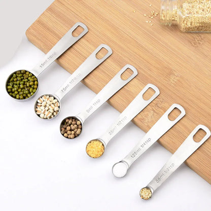 6Pcs/Set Multipurpose Food-grade Stainless Steel Measuring Spoon