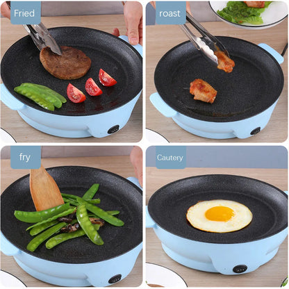 220V Multifunction Electric Non-Stick Frying Pan 600W